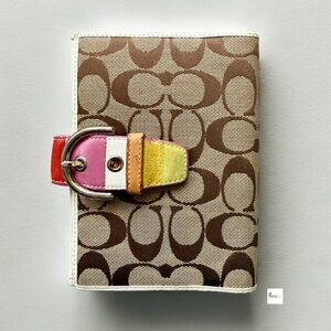Coach Signature Canvas Y2K Limited Edition Spring 2004 Multicolor Notebook Cover